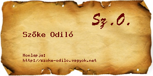 Szőke Odiló névjegykártya